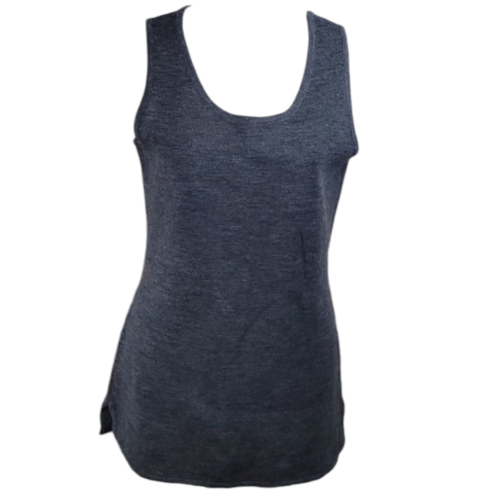 Vintage Harve Benard Tank Top Gray 100% Wool Sleeveless. Size S Small